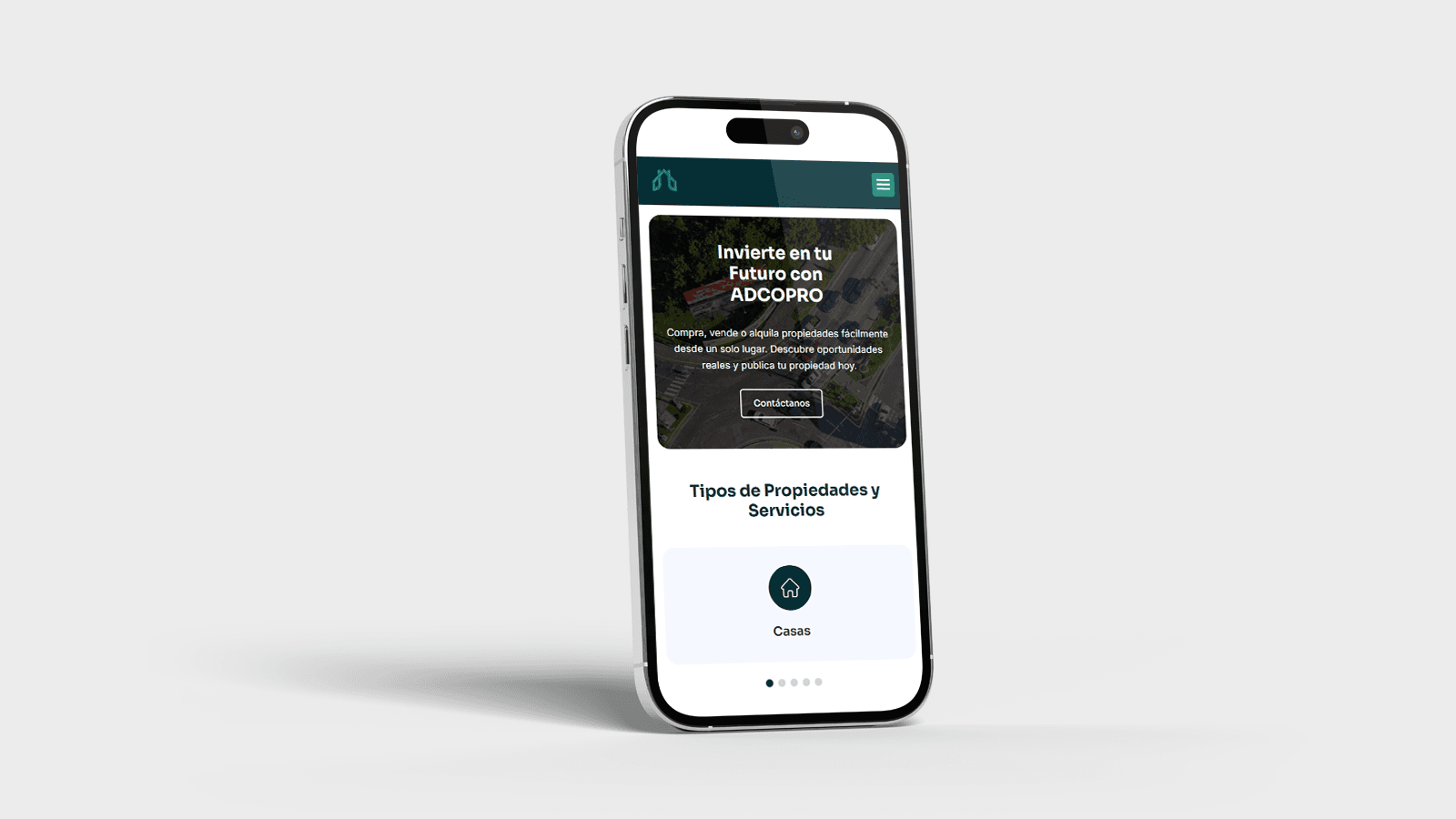 Adcopro website mobile view