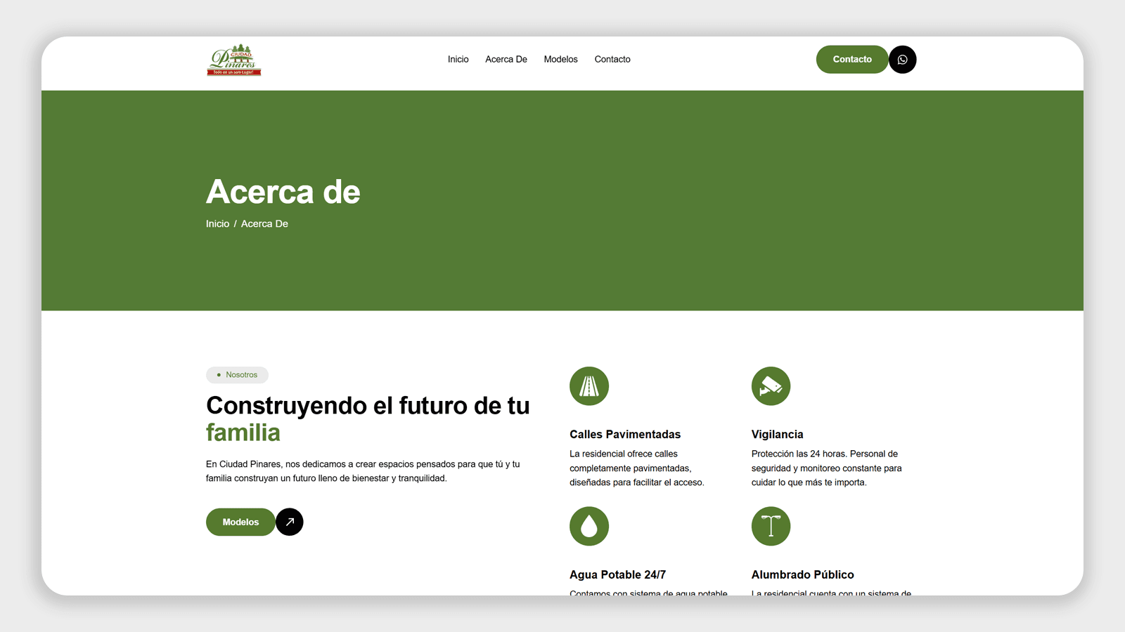 Internal page view